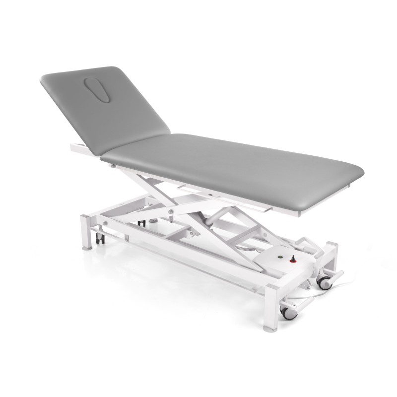 Table de massage Galaxy 2 sections - dos - électrique - 2 roues