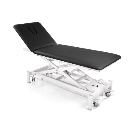 Table de massage Galaxy 2 sections - dos - électrique - 2 roues