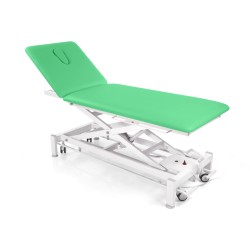 Table de massage Galaxy 2 sections - dos - électrique - 2 roues