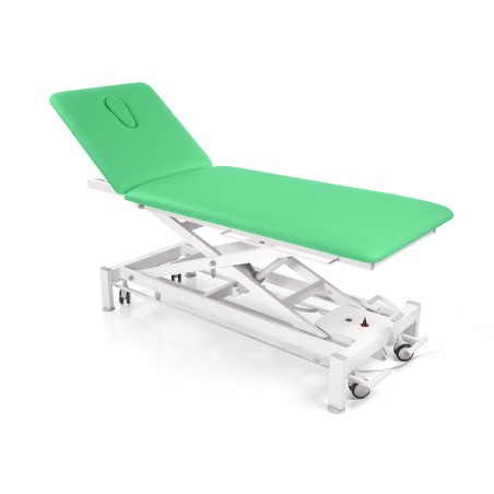 Table de massage Galaxy 2 sections - dos - électrique - 2 roues