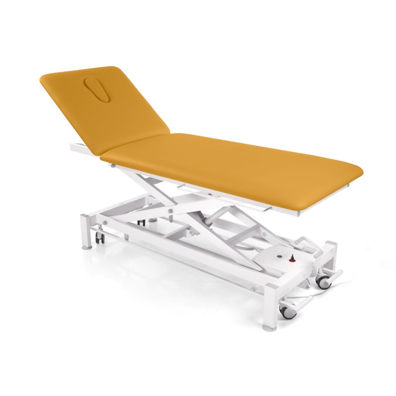 Table de massage Galaxy 2 sections - dos - électrique - 2 roues