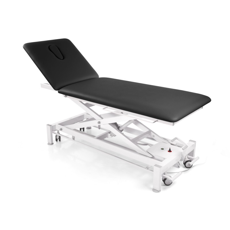 Table de massage Galaxy 2 sections - dos - électrique - 4 roues