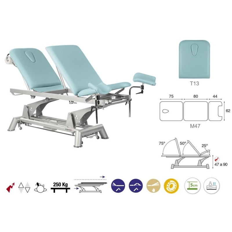 Table électrique spécialisée 3 plans 5 sections